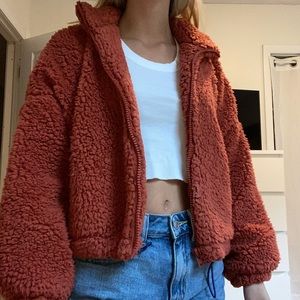 Urban Outfitters fluffy cropped jacket